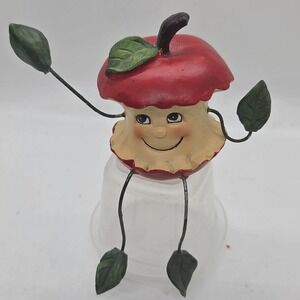 VTG Collections Etc Anthropomorphic Apple Core Shelf Sitter Resin Wire Limbs